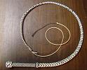 4ft Black and White 24 plait Custom Bullwhip C